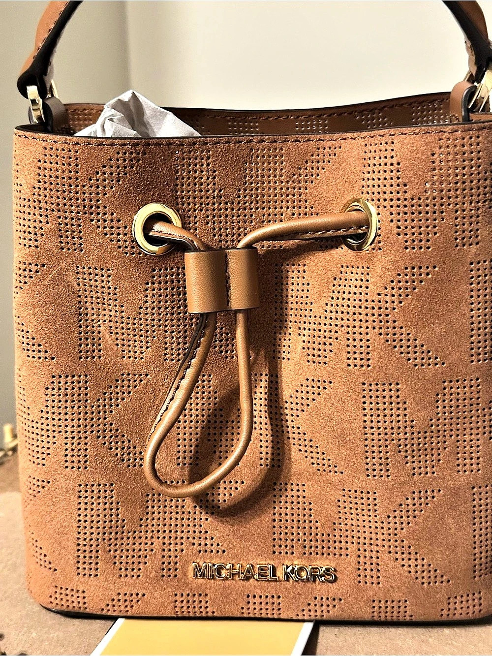 Michael Kors Brown Geometric Shoulder Bag Like New